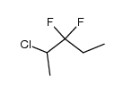 2-chloro-3,3-difluoro-pentane结构式