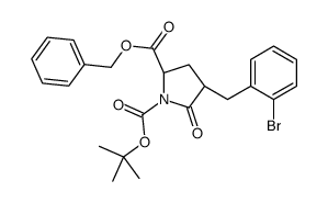 2-O-benzyl 1-O-tert-butyl (2S,4R)-4-[(2-bromophenyl)methyl]-5-oxopyrrolidine-1,2-dicarboxylate结构式