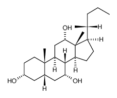 3α,7α,12α-trihydroxy-5β-cholane Structure