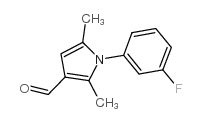 1-(3-fluorophenyl)-2,5-dimethylpyrrole-3-carbaldehyde结构式