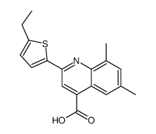 2-(5-ethylthiophen-2-yl)-6,8-dimethylquinoline-4-carboxylic acid结构式