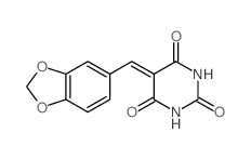 5-(benzo[1,3]dioxol-5-ylmethylidene)-1,3-diazinane-2,4,6-trione structure