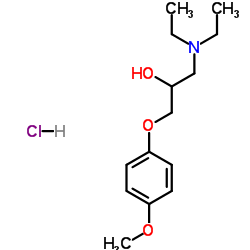 1-(Diethylamino)-3-(4-methoxyphenoxy)-2-propanol hydrochloride (1:1) Structure