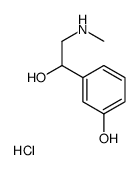 3-[1-Hydroxy-2-(methylamino)ethyl]phenol hydrochloride (1:1) Structure