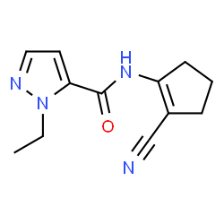 1H-Pyrazole-5-carboxamide,N-(2-cyano-1-cyclopenten-1-yl)-1-ethyl-(9CI)结构式