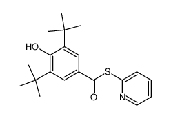 2-pyridyl 3,5-di-t-butyl-4-hydroxythiolobenzoate结构式