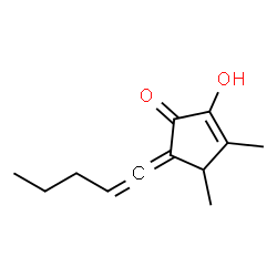 2-Cyclopenten-1-one,2-hydroxy-3,4-dimethyl-5-(1-pentenylidene)-(9CI) Structure