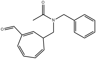 N-[(3-Formyl-2,4,6-cycloheptatrien-1-yl)methyl]-N-(phenylmethyl)acetamide结构式