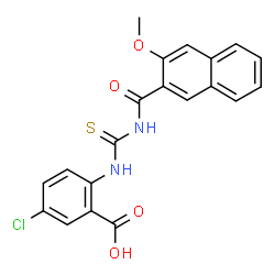 5-CHLORO-2-[[[[(3-METHOXY-2-NAPHTHALENYL)CARBONYL]AMINO]THIOXOMETHYL]AMINO]-BENZOIC ACID Structure