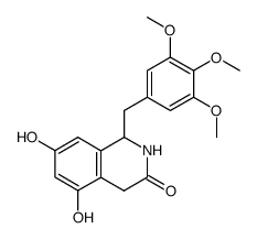 5,7-dihydroxy-1-(3,4,5-trimethoxy-benzyl)-1,4-dihydro-2H-isoquinolin-3-one结构式