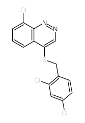 8-chloro-4-[(2,4-dichlorophenyl)methylsulfanyl]cinnoline结构式