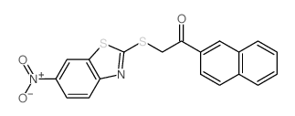 Ethanone,1-(2-naphthalenyl)-2-[(6-nitro-2-benzothiazolyl)thio]- structure