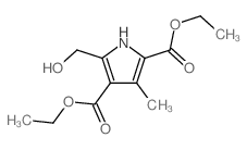 1H-Pyrrole-2,4-dicarboxylic acid, 5- (hydroxymethyl)-3-methyl-, diethyl ester结构式