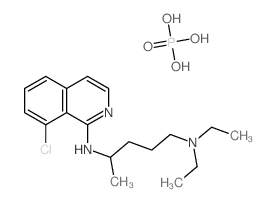 4-N-(8-chloroisoquinolin-1-yl)-1-N,1-N-diethylpentane-1,4-diamine,phosphoric acid Structure