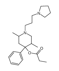 2,5-Dimethyl-4-phenyl-4-propionyloxy-1-[3-(1-pyrrolidinyl)propyl]piperidine Structure