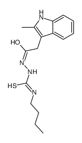 1-butyl-3-[[2-(2-methyl-1H-indol-3-yl)acetyl]amino]thiourea Structure