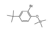 (2-bromo-4-(tert-butyl)phenoxy)trimethylsilane结构式