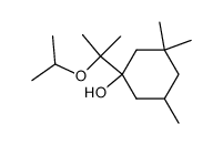 1-(2-isopropoxypropan-2-yl)-3,3,5-trimethylcyclohexan-1-ol结构式