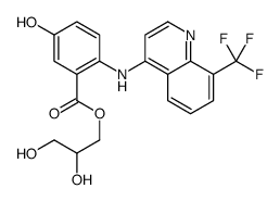 2,3-dihydroxypropyl 5-hydroxy-2-[[8-(trifluoromethyl)quinolin-4-yl]amino]benzoate Structure