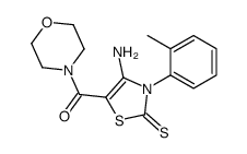 [4-amino-3-(2-methylphenyl)-2-sulfanylidene-1,3-thiazol-5-yl]-morpholin-4-ylmethanone Structure