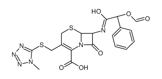 [6R-[6alpha,7beta(R*)]]-7-[(formyloxy)phenylacetamido]-3-[[(1-methyl-1H-tetrazol-5-yl)thio]methyl]-8-oxo-5-thia-1-azabicyclo[4.2.0]oct-2-ene-2-carboxylic acid picture