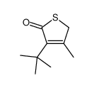 4-methyl-3-tert-butyl-5H-thiophen-2-one结构式