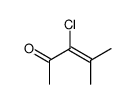 3-chloro-4-methylpent-3-en-2-one Structure
