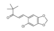 (E)-1-(6-chloro-1,3-benzodioxol-5-yl)-4,4-dimethylpent-1-en-3-one结构式