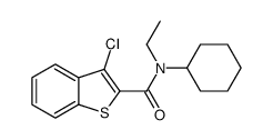 Benzo[b]thiophene-2-carboxamide, 3-chloro-N-cyclohexyl-N-ethyl- (9CI)结构式