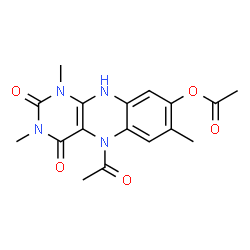Benzo[g]pteridine-2,4(1H,3H)-dione,5-acetyl-8-(acetyloxy)-5,10-dihydro-1,3,7-trimethyl-结构式