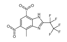 4-methyl-5,7-dinitro-2-(1,1,2,2,2-pentafluoroethyl)-1H-benzimidazole结构式