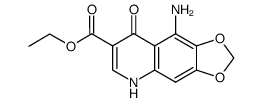 9-amino-8-oxo-5,8-dihydro-[1,3]dioxolo[4,5-g]quinoline-7-carboxylic acid ethyl ester Structure