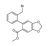 6-(2-Bromomethyl-phenyl)-benzo[1,3]dioxole-5-carboxylic acid methyl ester结构式