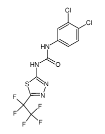 1-(3,4-dichloro-phenyl)-3-(5-pentafluoroethyl-[1,3,4]thiadiazol-2-yl)-urea结构式