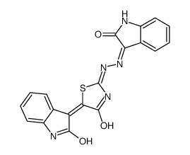 (5Z)-2-[2-(2-oxoindol-3-yl)hydrazinyl]-5-(2-oxo-1H-indol-3-ylidene)-1,3-thiazol-4-one Structure