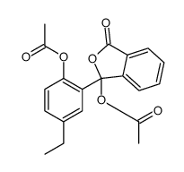 [2-(1-acetyloxy-3-oxo-2-benzofuran-1-yl)-4-ethylphenyl] acetate Structure