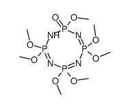 2,2,4,4,6,6,8-heptamethoxy-1,8-dihydro-2λ5,4λ5,6λ5-[1,3,5,7,2,4,6,8]tetrazatetraphosphocine 8-oxide结构式