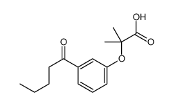 2-methyl-2-(3-pentanoylphenoxy)propanoic acid结构式