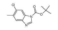tert-butyl 6-chloro-5-methyl-1H-benzo[d]imidazole-1-carboxylate结构式