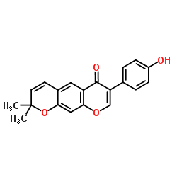 7-(4-Hydroxyphenyl)-2,2-dimethyl-2H,6H-benzo[1,2-b:5,4-b']dipyran-6-one Structure