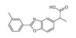 α-Methyl-2-(3-methylphenyl)-5-benzoxazoleacetic acid结构式
