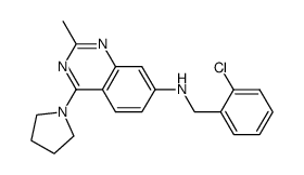(2-chloro-benzyl)-(2-methyl-4-pyrrolidin-1-yl-quinazolin-7-yl)-amine结构式