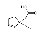 2,2-dimethylspiro[2.4]hept-6-ene-1-carboxylic acid Structure