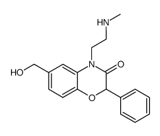 6-hydroxymethyl-4-(2-methylamino-ethyl)-2-phenyl-4H-benzo[1,4]oxazin-3-one结构式