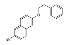 2-bromo-6-(2-phenylethoxy)naphthalene Structure