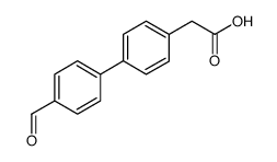 4-BIPHENYL-4'-FORMYL-ACETICACID structure