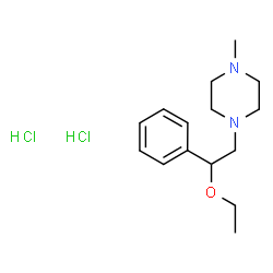 Piperazine, 1-(.beta.-ethoxyphenethyl)-4-methyl-, dihydrochloride structure