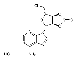 5'-chloro-5'-deoxy-2',3'-O-sulphinyladenosine hydrochloride Structure