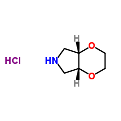 (4aR,7aS)-rel-六氢-2H-[1,4]二恶英[2,3-c]吡咯盐酸盐结构式