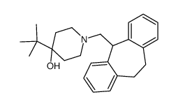 4-tert-butyl-1-(6,11-dihydro-5H-dibenzo[1,2-a:1',2'-e][7]annulen-11-ylmethyl)piperidin-4-ol结构式